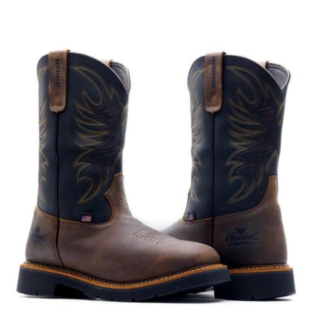 Men's Thorogood 11" Waterproof Western Wellington Boot 814-4330 soft toe new